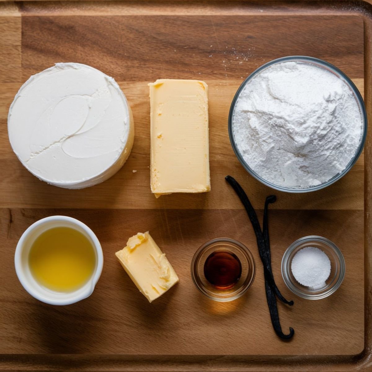  Ingredients For the Cream Cheese Frosting