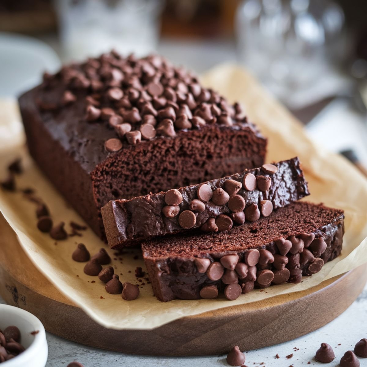 Ultimate Chocolate Pound Cake Recipe – A rich, moist chocolate loaf topped with a glossy chocolate glaze and loaded with chocolate chips. The perfect homemade dessert for chocolate lovers.