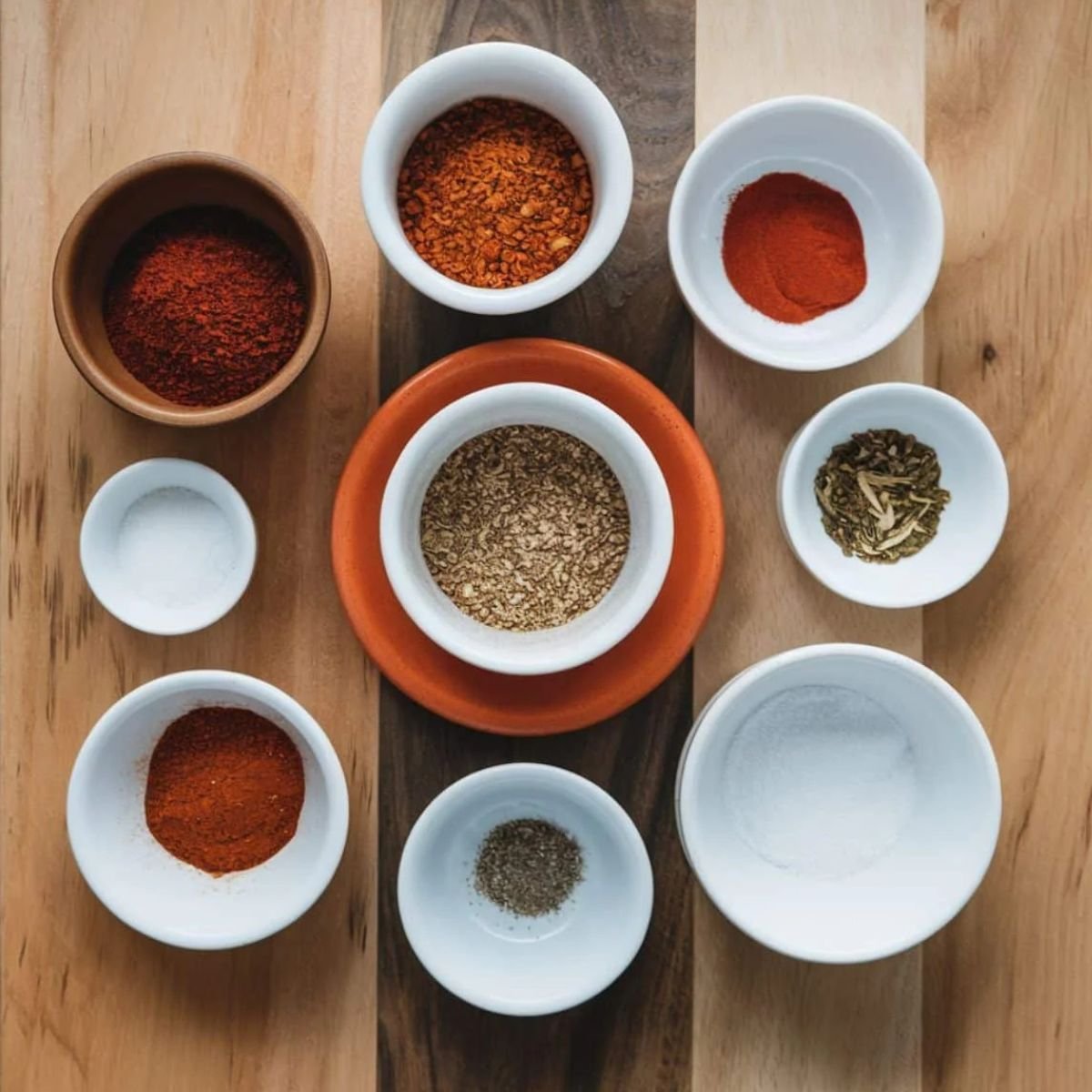 Homemade fajita seasoning blend for a Chicken Fajita Pasta Recipe, featuring spices like paprika, chili powder, cumin, and oregano. This flavorful mix adds a bold and smoky Tex-Mex taste to creamy chicken pasta, making it a must-try dish!