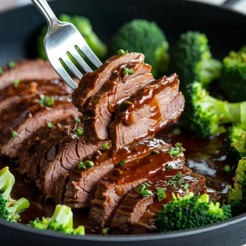 Succulent Teriyaki Beef Recipe – Tender sliced beef glazed in a rich, savory teriyaki sauce, served with fresh broccoli. A flavorful and easy homemade dinner.