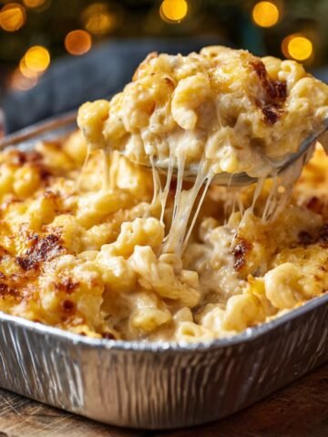 Creamy Smoked Mac and Cheese with perfectly melted cheese.