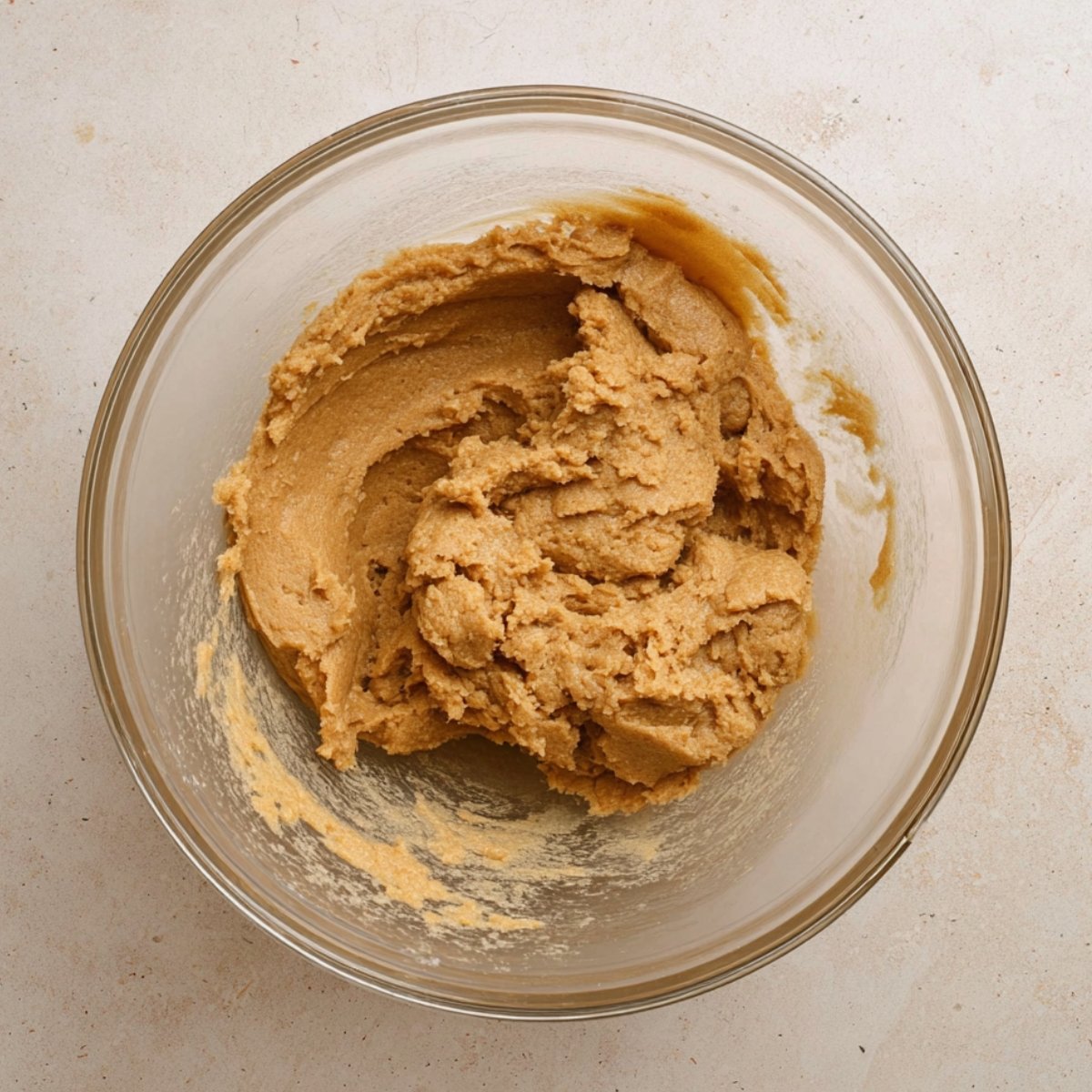 Gradually add your dry ingredients to the wet mixture, stirring gently with a spatula until just combined. Don't overmix or your cookies might turn out tough.