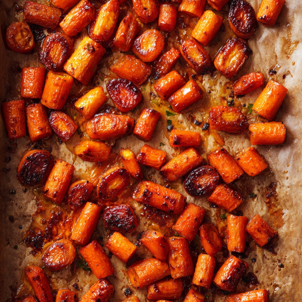 Roast for 15 minutes, then give them a good toss. Roast for another 10 minutes, until they're soft, golden on the edges, and swimming in that gorgeous glaze.