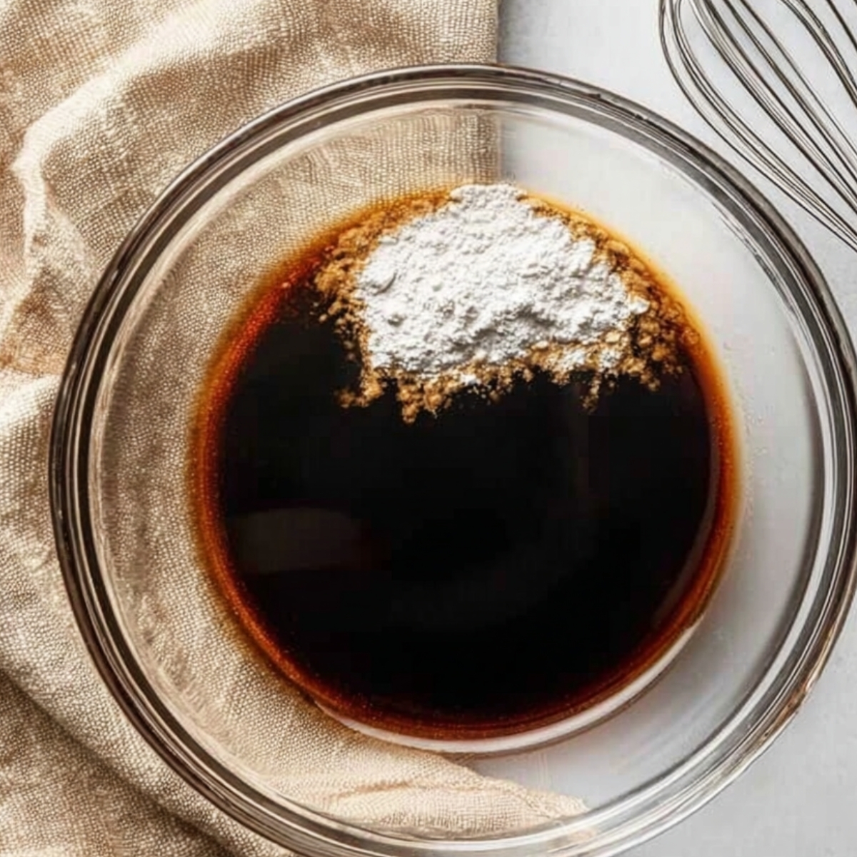 n a glass bowl, whisk together the low-sodium soy sauce, dark soy sauce, water, brown sugar, and cornstarch until smooth. The cornstarch might settle, so give it a quick stir again before using. Set it aside while you cook.